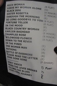This is the set list for the Krauss-Plant September 23, 2008, concert at Starlight. The concert didn't follow this list exactly, but it's close enough.