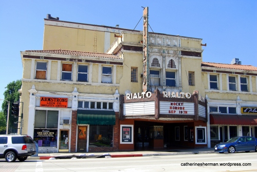 The Rialto Theatre, South Pasadena, California, photographed in September 2009. Opened in 1925, this theater is now closed.
