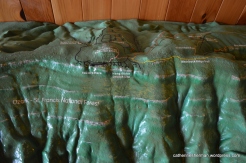 A model of Mount Magazine is on display in the Lodge.