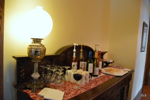 Wine and cheese are offered every evening.