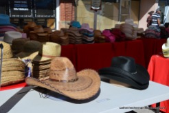 There were plenty of cowboy hats for sale.