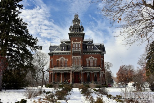 The Vaile Mansion in Independence, Missouri, is decorated every Christmas season with a Victorian theme and is open for tours.
